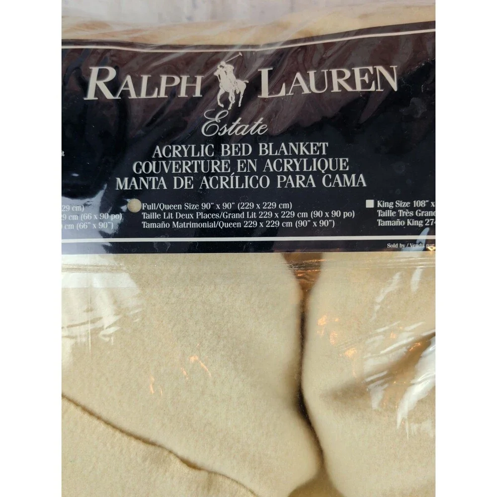 Ralph Lauren Estate Acrylic Bed Blanket Queen